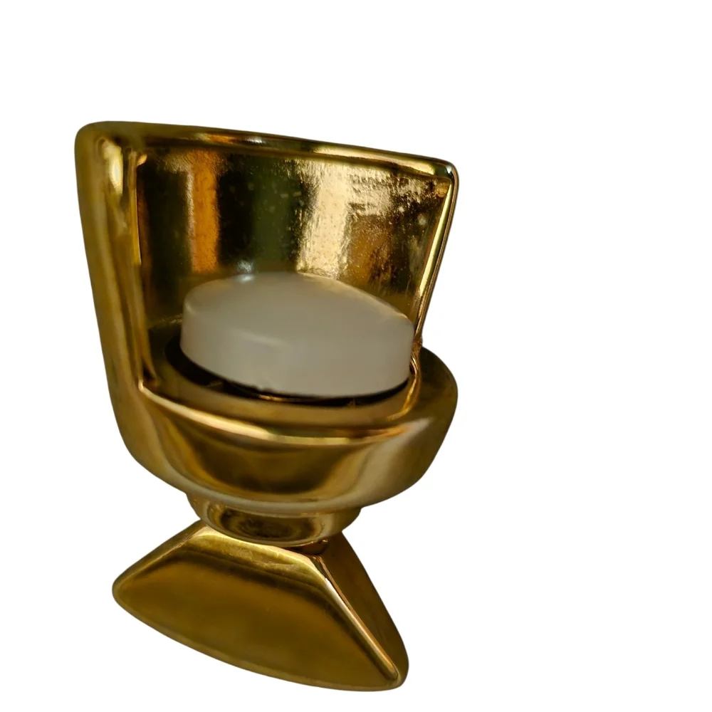 Vintage 24 Carat Gold Plate Champagne Wine Bottle Stopper In Original Box New